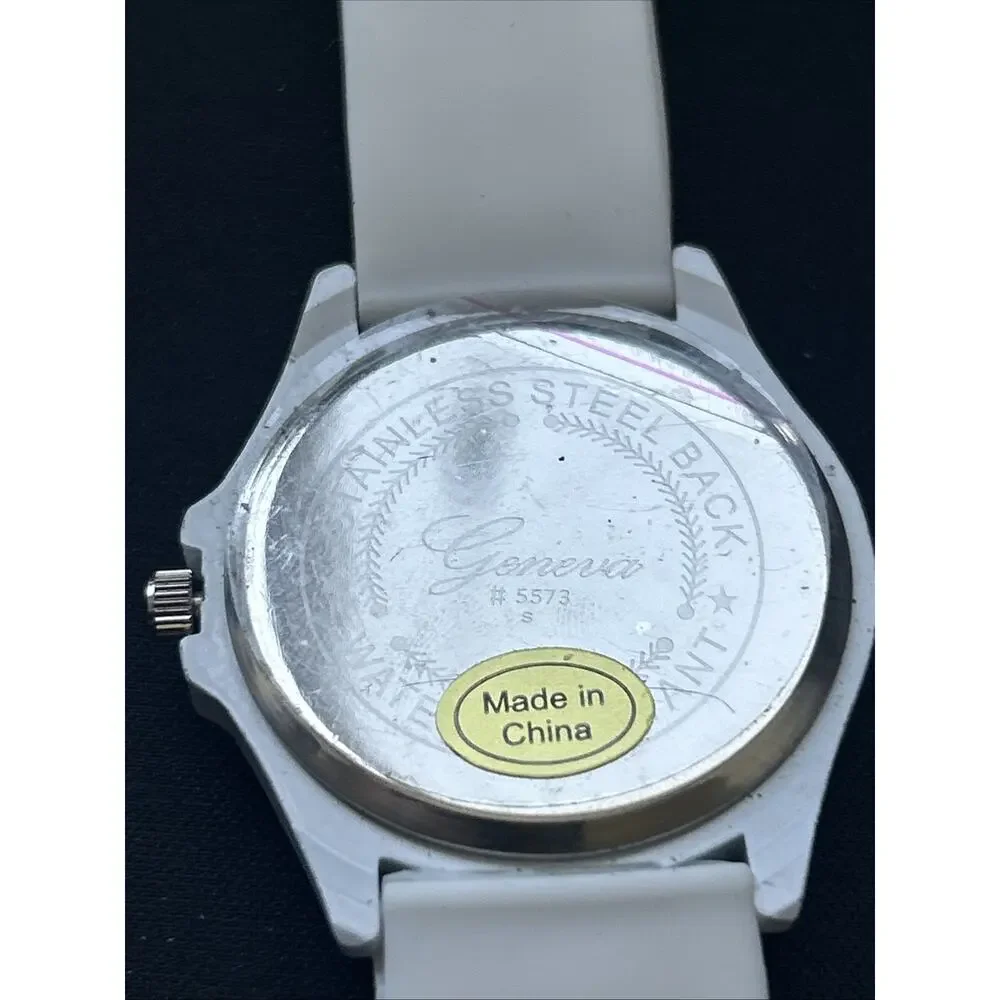 Geneva White Dial And Band Gold Tone Case Women’s Quartz Watch